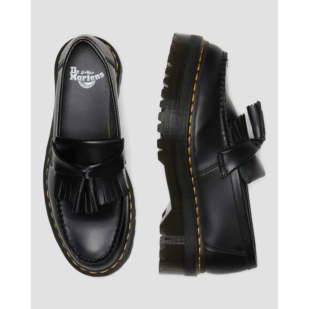 Dr. Martens Black Leather Platform Tassel Loafers - Picture 13 of 13